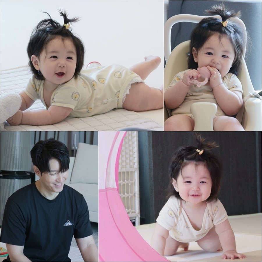 '심형탁 子' 하루, 인생 첫 사과 먹방…기쁨의 옹알이