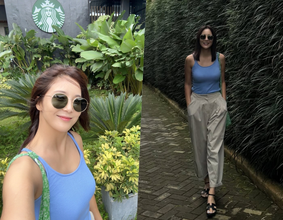 '돌싱맘' 장가현, 딱 붙는 티셔츠에 묵직한 볼륨감 자랑…여전한 글래머 자태