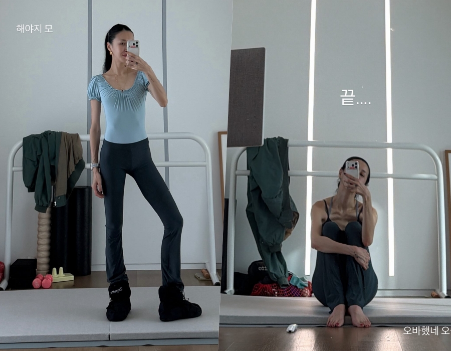 '엄태웅♥' 윤혜진, 40대 중반 맞아? 여전히 뼈말라 그 자체인 초슬렌더