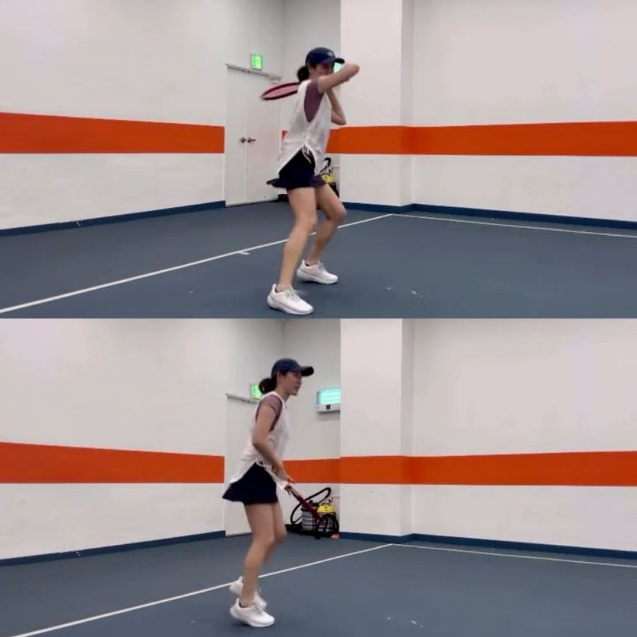 손예진, 테니스 치는 모습 공개…'♥현빈'도 깜짝 놀랄 건강 美