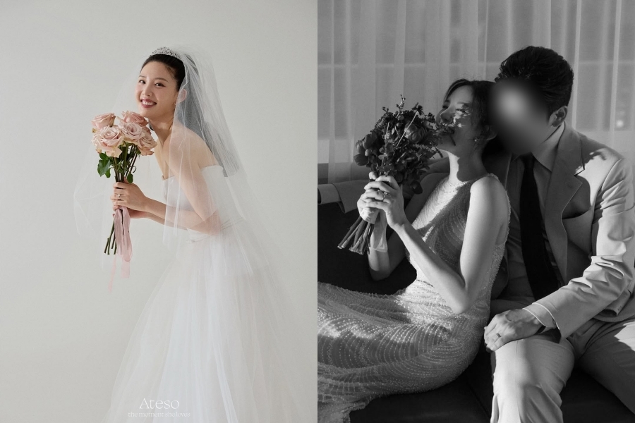 '11월 결혼' 이주리, 웨딩화보 속 예랑이 품에 안겨 행복 미소