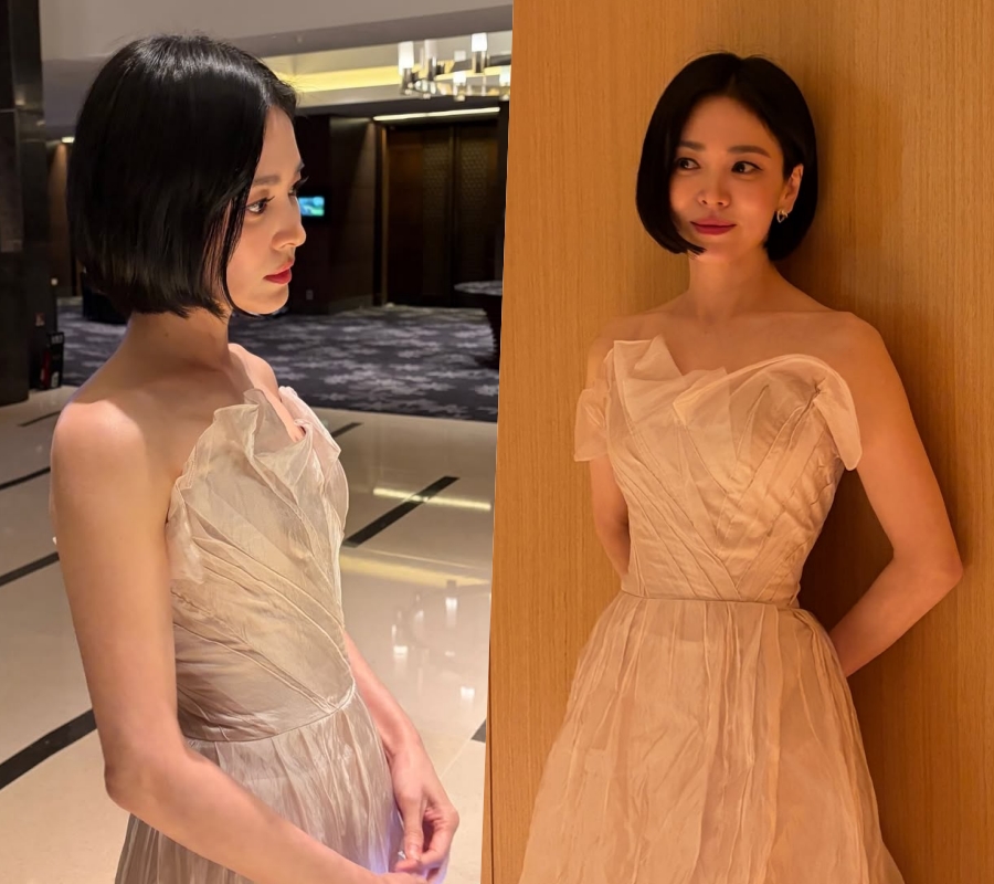 송혜교, '청룡'에서 제일 예뻤던 복숭아빛 공주님…'청룡' 레드카펫 못선 이유?