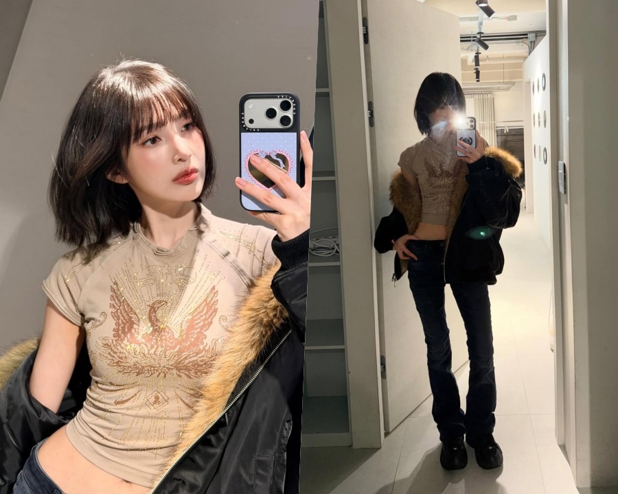 조이, 청바지에 티 한 장입었을 뿐인데…'S라인' 골반 여신 비주얼