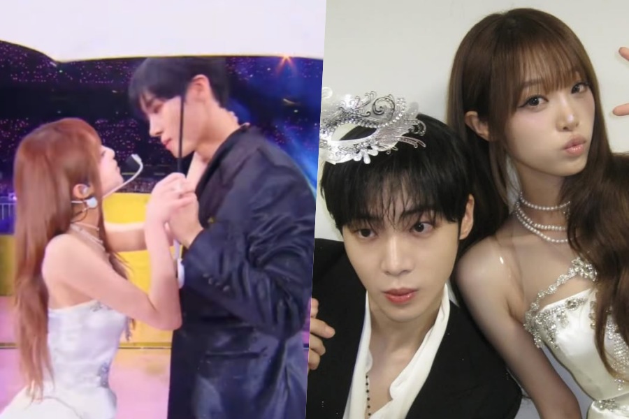 추영우X최예나, '입맞춤 퍼포먼스' 하더니…대기실 밀착컷