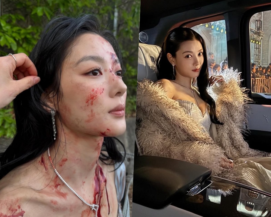 김유정, 어디까지 파인거야…파격 원피스→피칠갑 '고자극 비주얼'