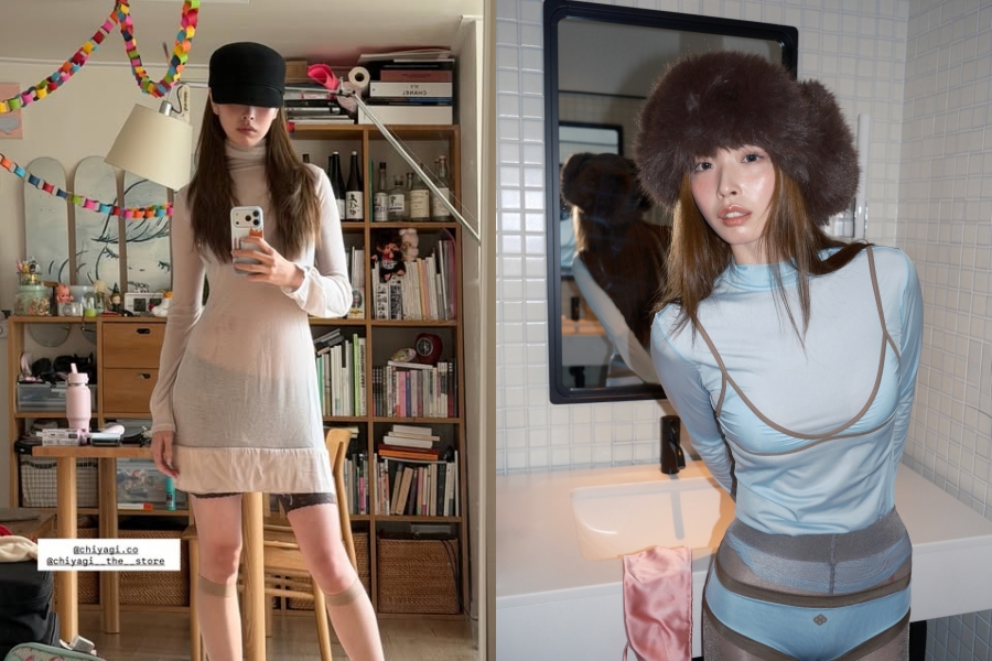 '변정수 딸' 유채원, 속옷 다 비치는 누드톤 시스루 원피스…당돌한 초슬렌더