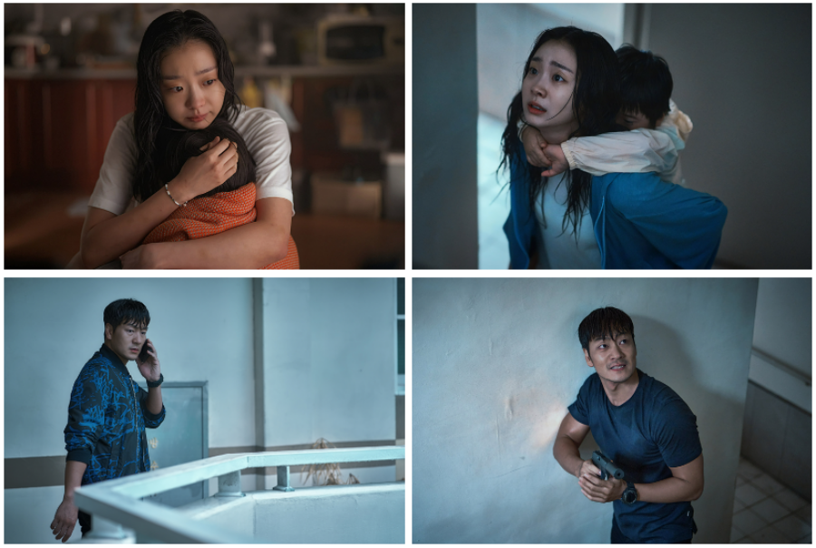 김다미, 아들 끌어안고 불안 눈빛…'대홍수' 스틸 공개