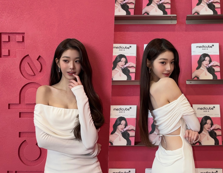 장원영, 오프숄더 원피스 입고 반전 뒤태 자랑…청순 글래머 그 자체