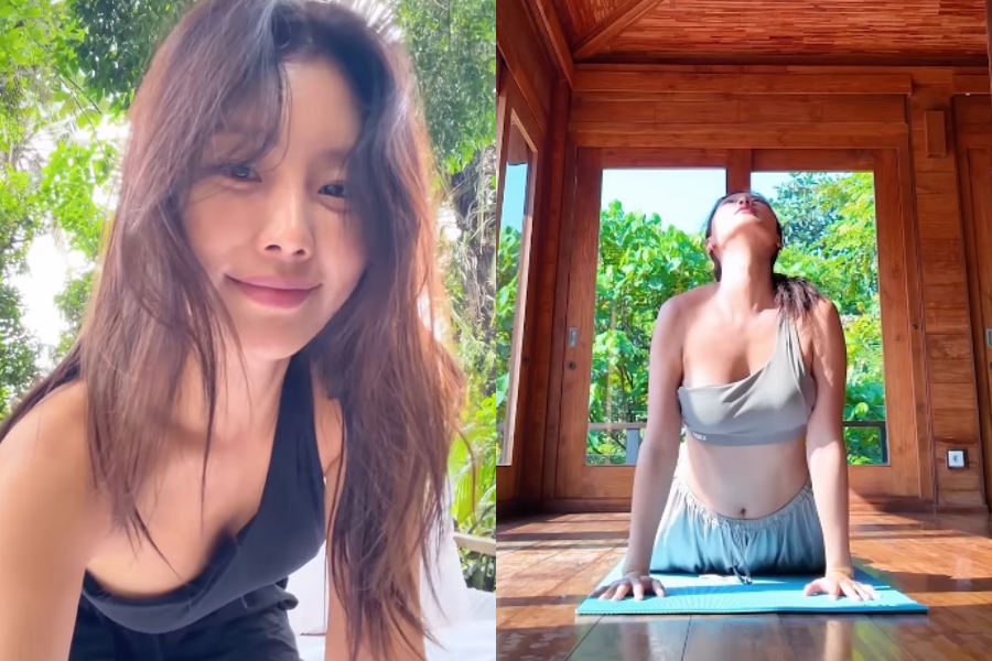 강소연, 한쪽 어깨끈 못 버틸듯…건강미 넘치는 글래머