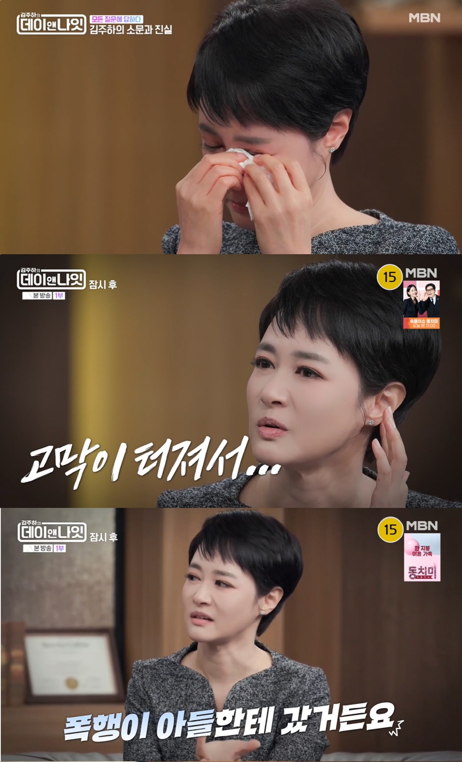 김주하 사기결혼 / 사진: MBN '김주하의 데이앤나잇' 방송 캡처