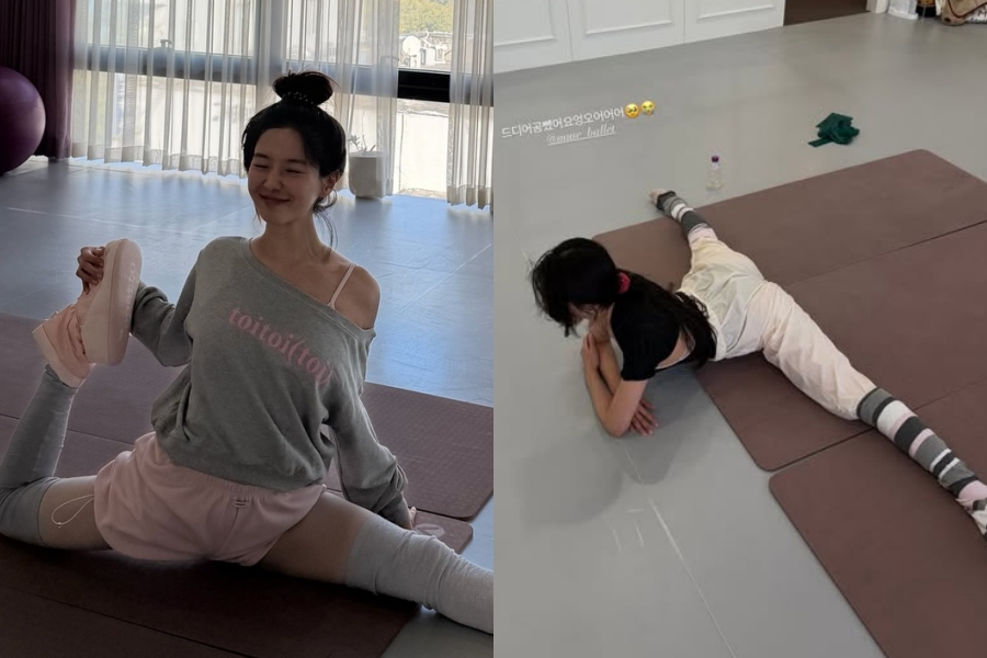 박규영, 일자 다리 찢기 성공하니 도드라진 애플힙…