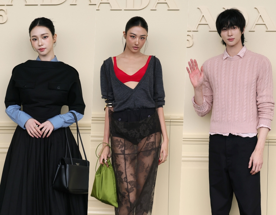 에스파 카리나·미야오 가원·변우석, 프라다 패션쇼 빛낸 美친 비주얼