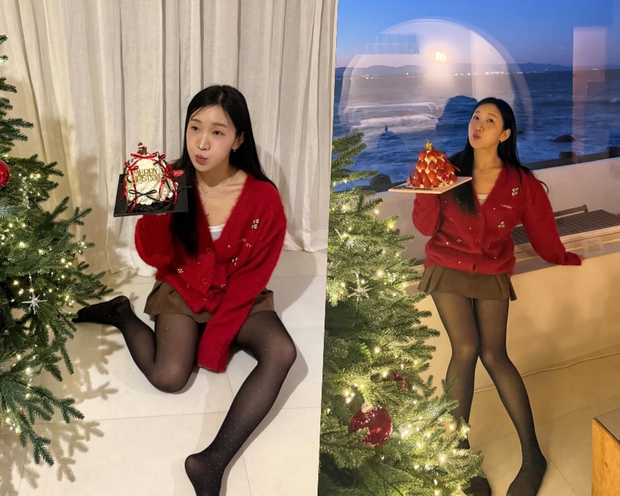 연하남 고백으로 화제를 모은 김지유의 연말 여행 사진 / 사진 : 김지유 인스타그램