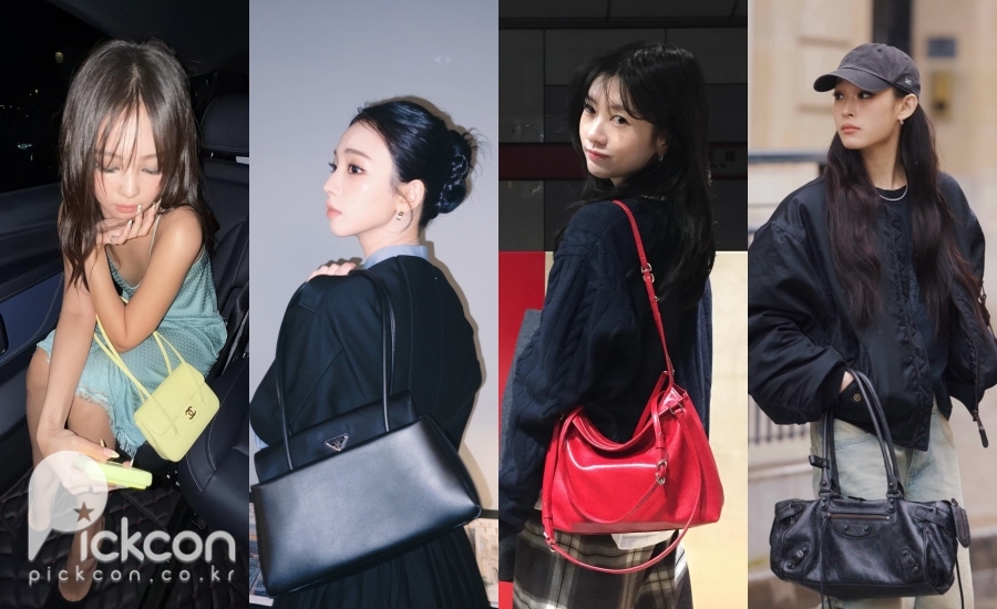 제니·카리나→애니까지, 가방끈 길어야 제맛! 롱핸들백 스타일링 [패션PICK]