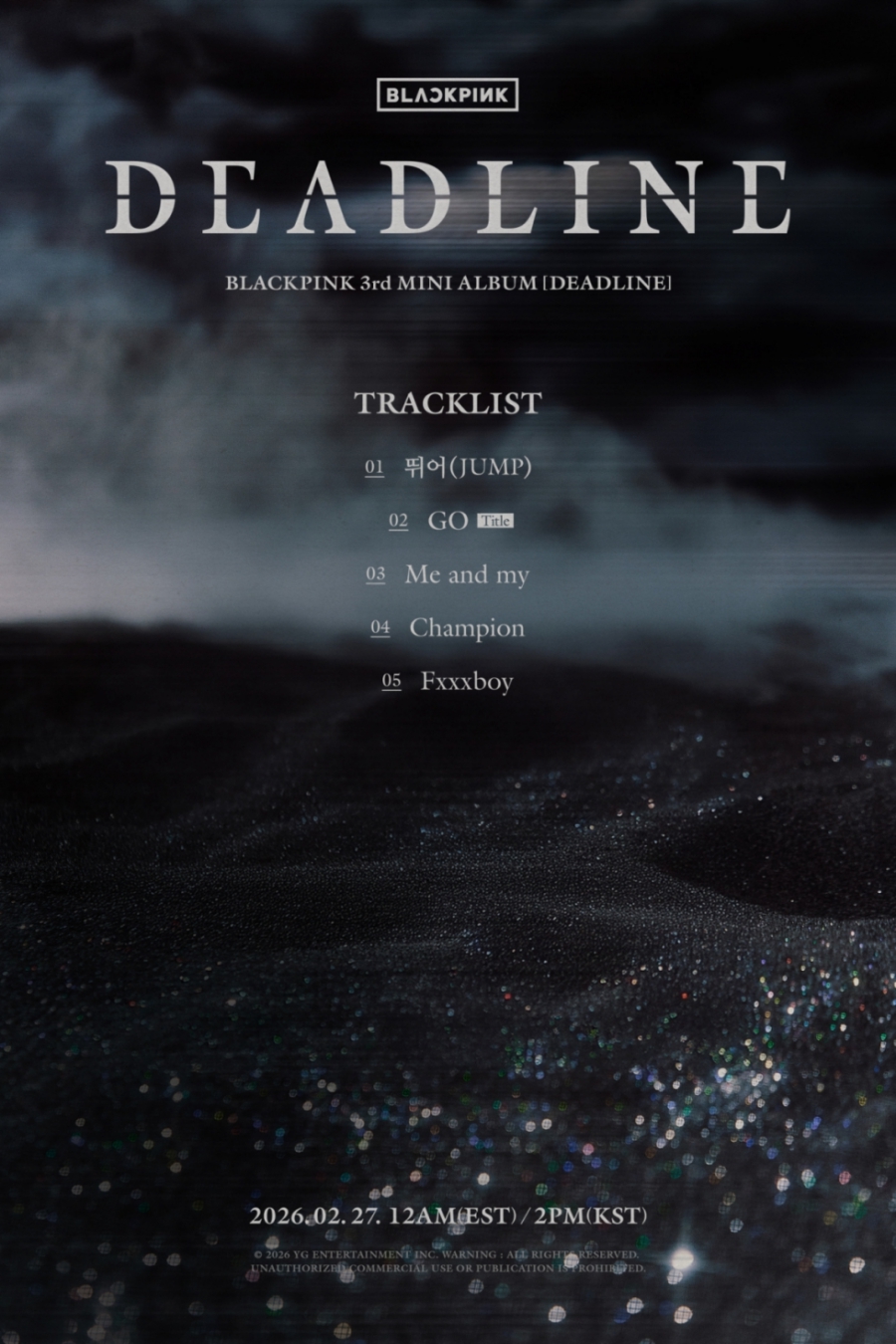 '27일 컴백' 블랙핑크, 미니 3집 트랙리스트 공개…타이틀곡 'GO'