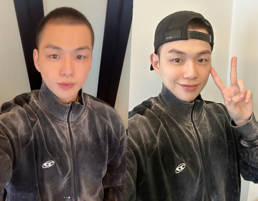 '입대' 강다니엘, 짧게 깎은 머리도 잘 어울리네 