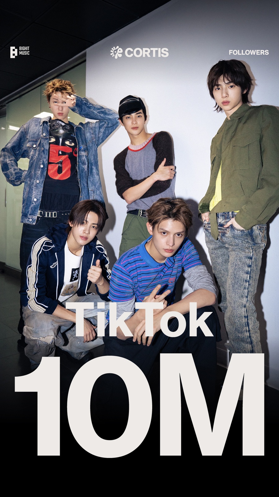 코르티스, 틱톡 1천만 팔로워 돌파…계정 개설 이후 7개월 만의 성과