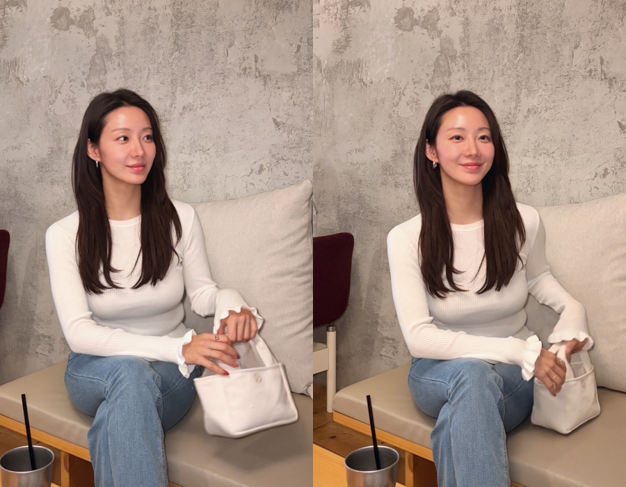 쌍둥이 키우는 돌싱맘, 딱 붙는 흰색 티셔츠에 '청순 글래머' 자태…