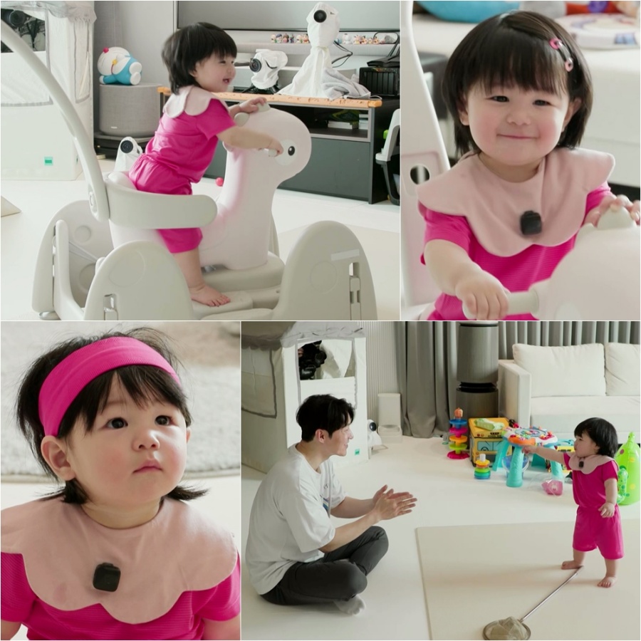 하루, 상위 1% 빵벅지로 베이비 '칭기즈 칸' 등극…심형탁 