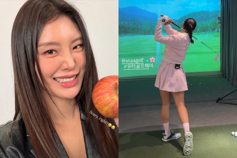 '솔로지옥'·'낮져밤이' 출연 여배우, 핑크룩 입고 청순 골퍼 변신