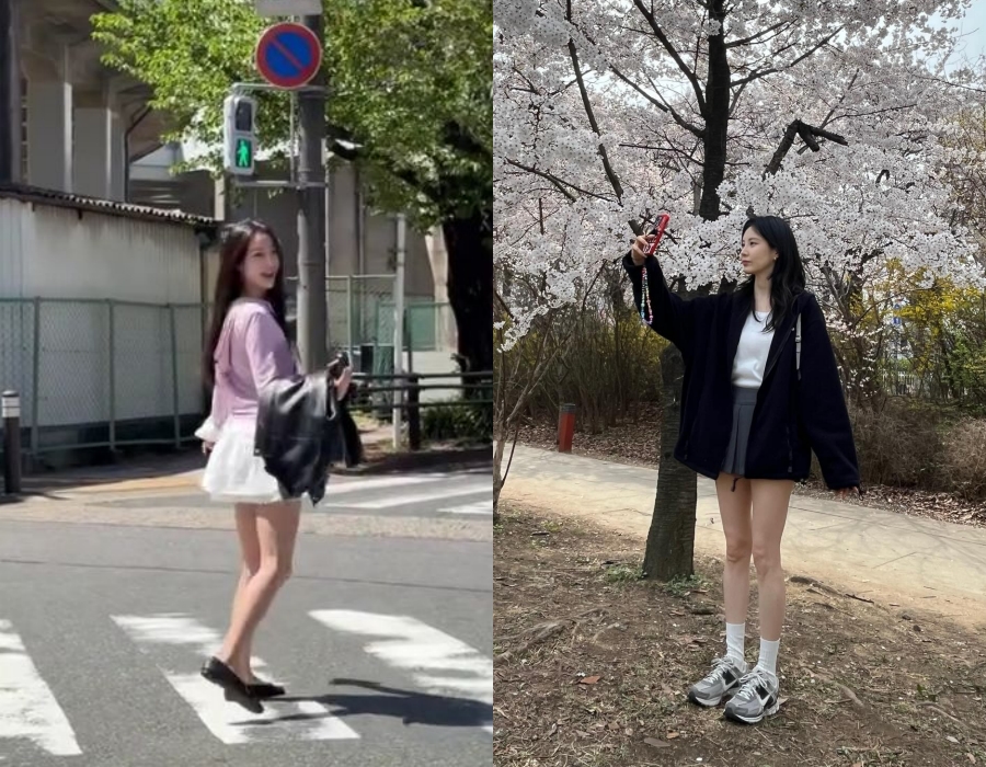 걸그룹 출신 미녀들의 봄나들이 룩은 초미니…벚꽃보다 아름다운 각선미