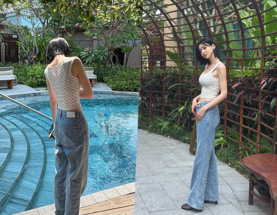 헬로비너스 출신 여배우, 수영장에서 뽐낸 한 줌 허리…베트남 포착