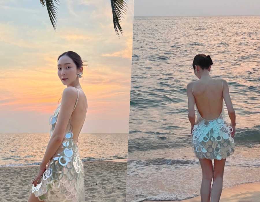 제시카, 해변 앞에서 인어 비늘 의상 입고 뽐낸 슬렌더 자태 