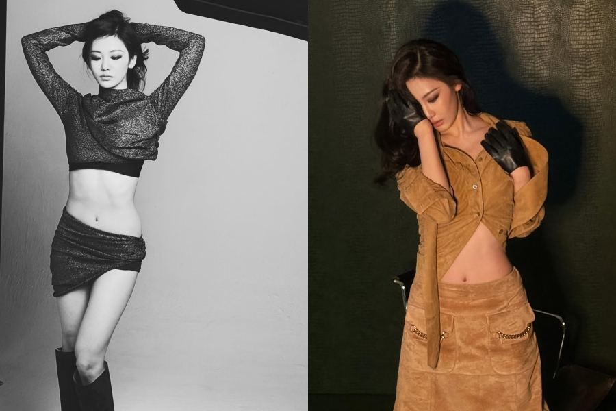 에스파 닝닝, 골반에 아슬하게 걸친 스커트…물오른 슬렌더 몸매