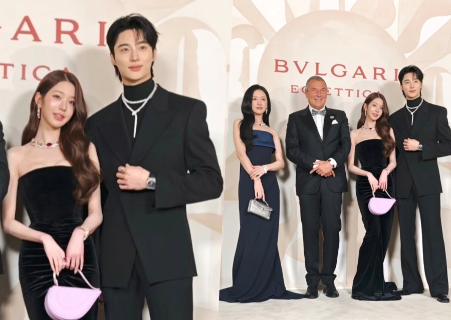 변우석·장원영, 나란히 선 투샷에 로맨틱 판타지 완성…불가리 CEO 파워