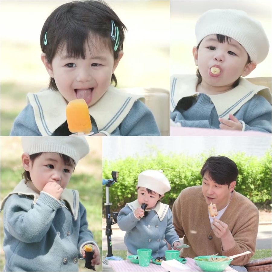 '심형탁 子' 하루, 첫 아이스크림 폭풍 먹방…