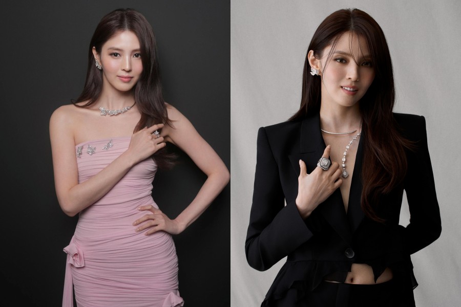 한소희, 잘록 핑크 드레스 vs 배꼽 노출 블랙 수트…칸의 우먼