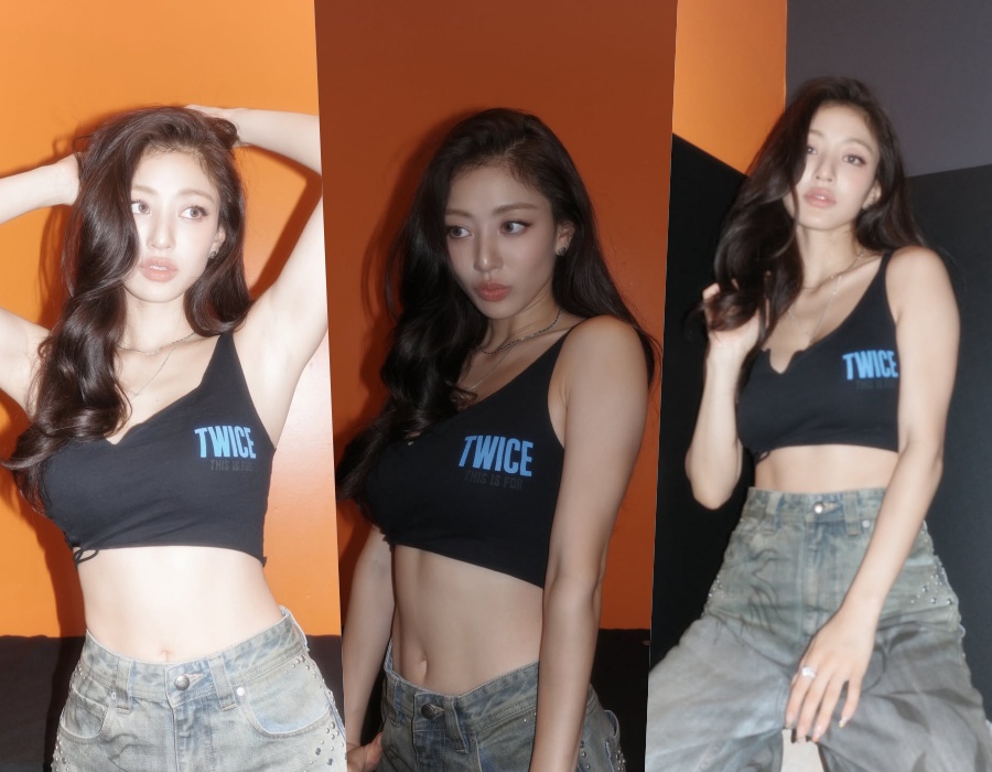 트와이스 지효, 브라톱 패션에 '비너스' 그 자체…건강美 넘치는 탄탄한 몸매 자랑