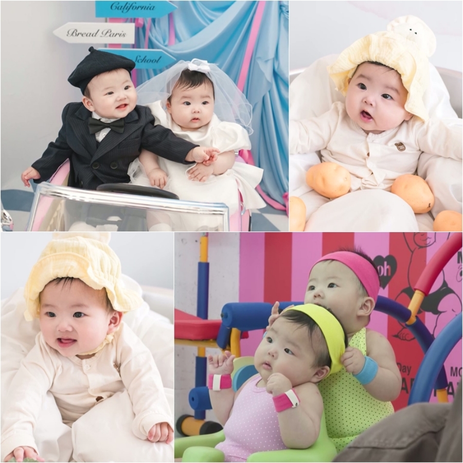 손민수♥임라라, 강단둥이남매 200일 촬영에 심쿵…아기모델 포스 (슈돌)