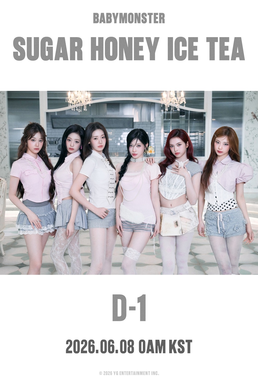 베이비몬스터, 오늘(7일) 밤 12시 새 디싱 '슈가 허니 아이스 티' 발표