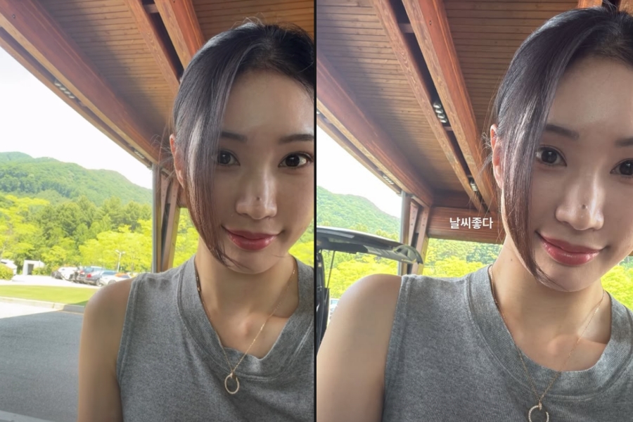 '미녀골퍼' 유현주 미모 근황, 인형 비주얼에 청량 미소…