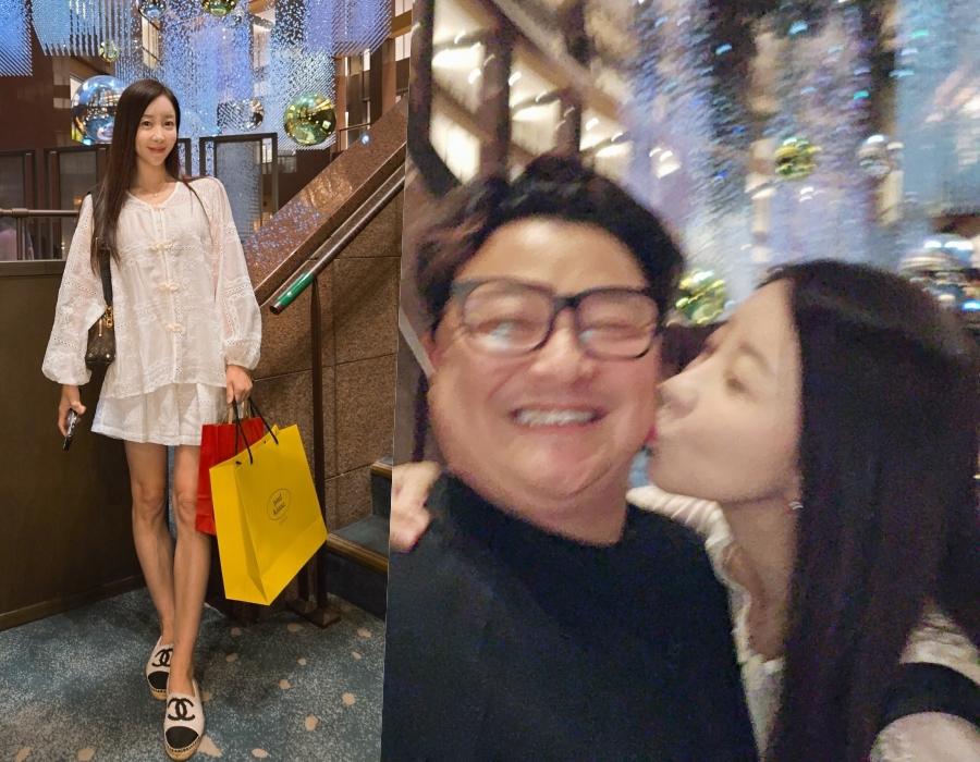 원진서, 명품 신발 신고 '♥윤정수'와 뽀뽀 공개…