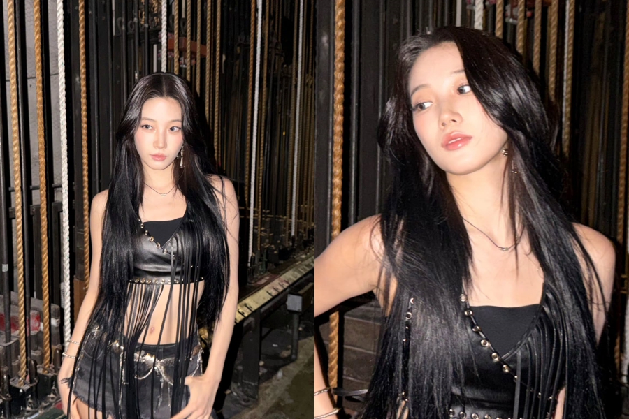 걸그룹계 수지 계보 잇는 카즈하, 테슬 브라톱 입고 고혹美 폭발