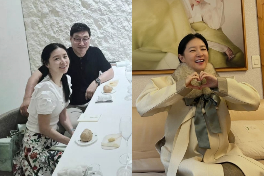 '55세' 이영애, ♥20살 연상 남편과 근황 포착…선한 미소로 단란한 투샷