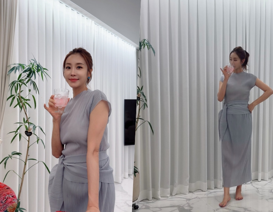 '연예계 최고령 산모' 한다감, 27주 차에 4kg 증량 고백하더니 여전히 늘씬한 자태