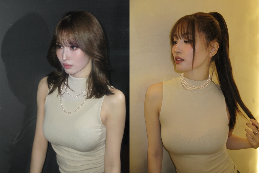 트와이스 모모, 우아한 중단발vs고혹적 포니테일…헤어 하나로 반전 매력