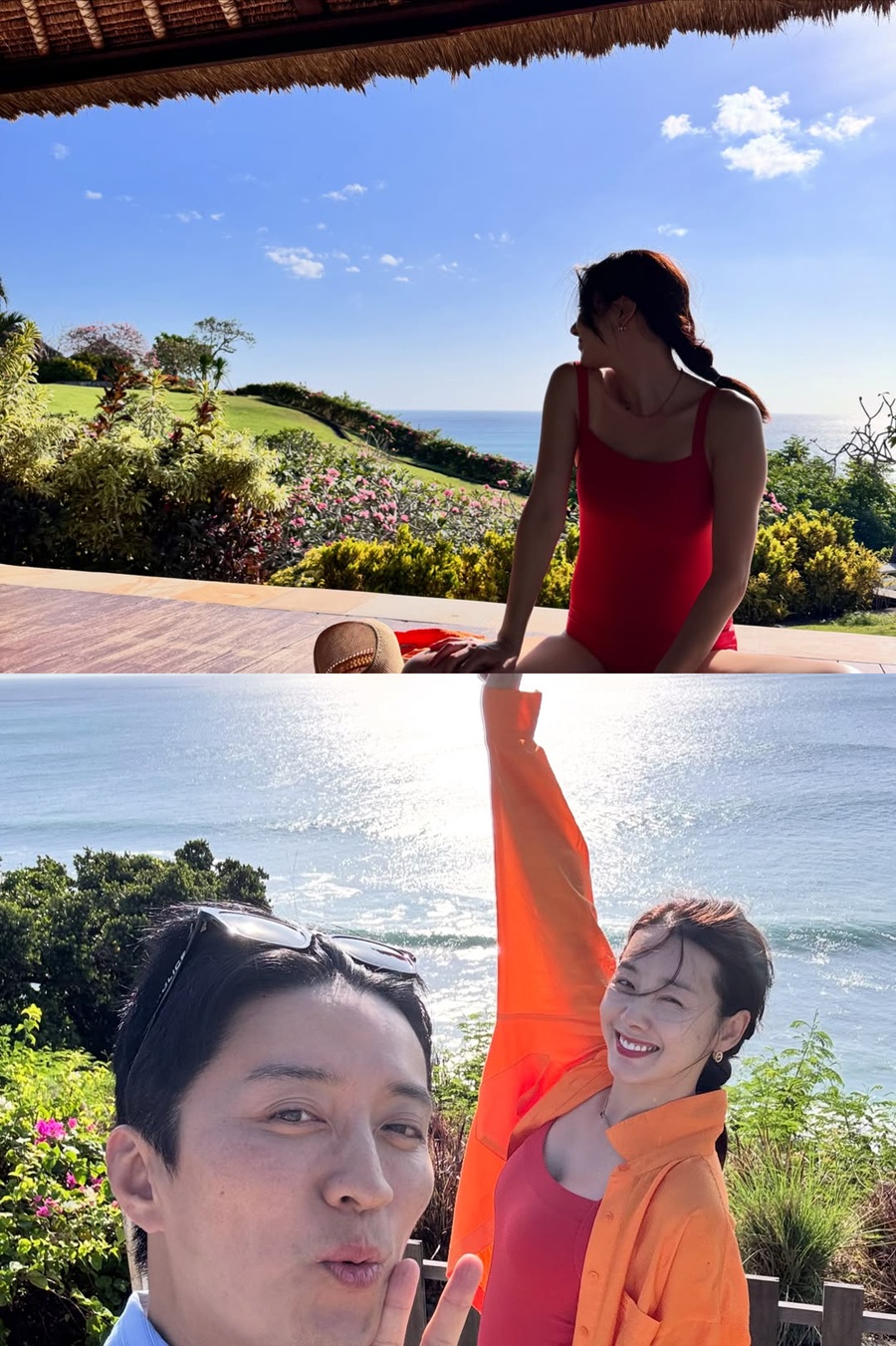 '인교진♥' 소이현, 두 딸 맘인데 여전히 소녀같은 미모…레드 수영복 완벽 소화