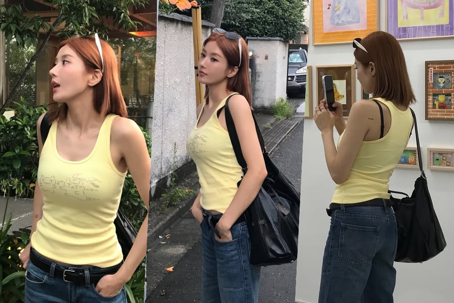 원조 워터밤 여신, 민소매 뒤태 속 타투 빼꼼…상큼 레몬룩 소화